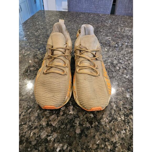 JUST SO SO Men’s Running Shoes Size 12 Khaki Orange Lightweight Sneakers - Picture 3 of 8